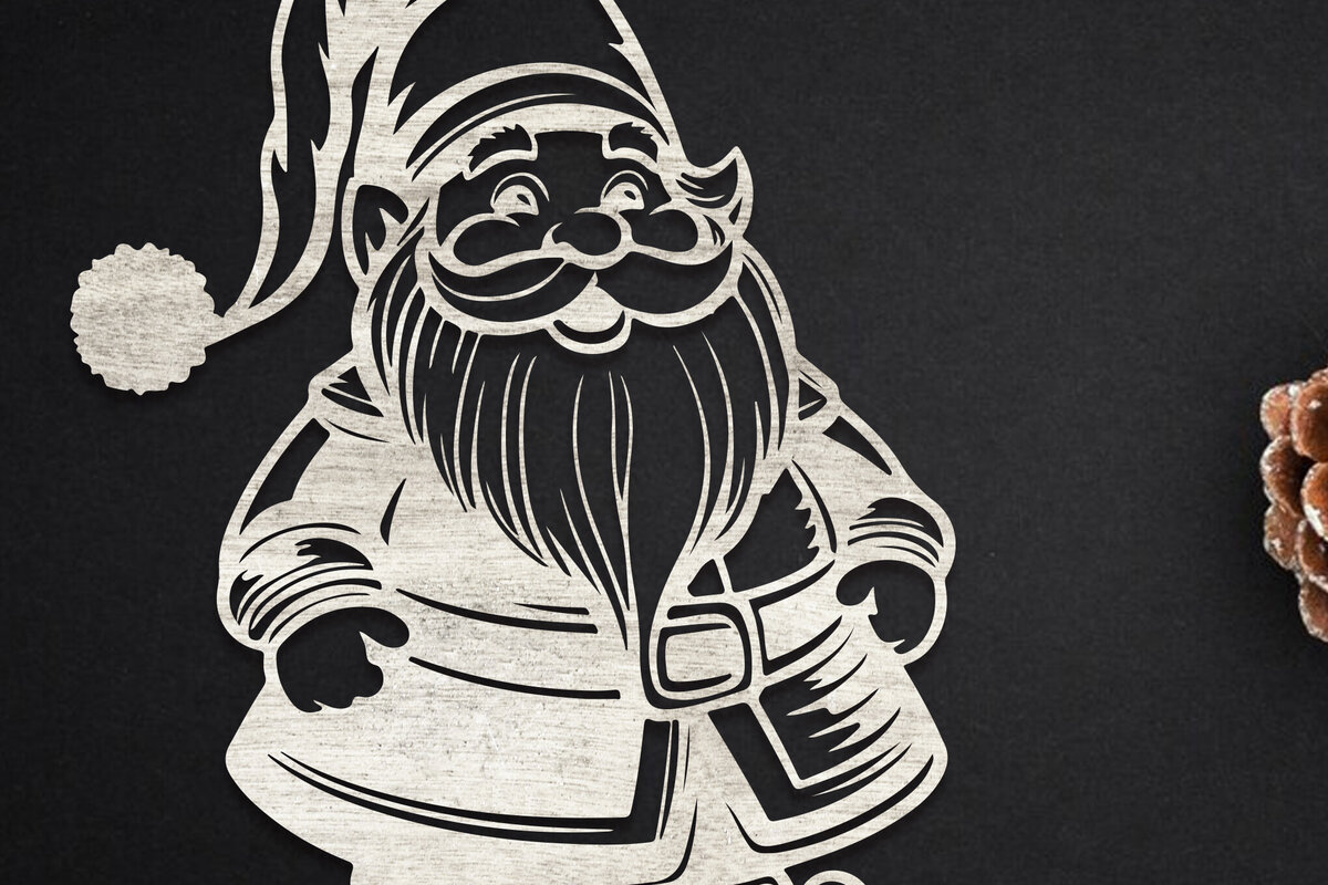 Intra απο ξύλο plywood 3mm-4mm πάχος Χριστουγεννιάτικο Gnome Δίασταση 15x15 cm INTRAFABR-109817531