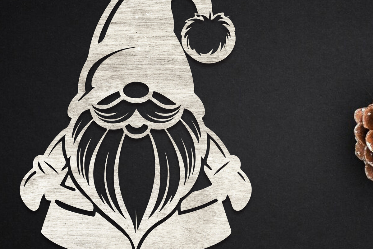 Intra απο ξύλο plywood 3mm-4mm πάχος Χριστουγεννιάτικο Gnome Δίασταση 15x15 cm INTRAFABR-109817543