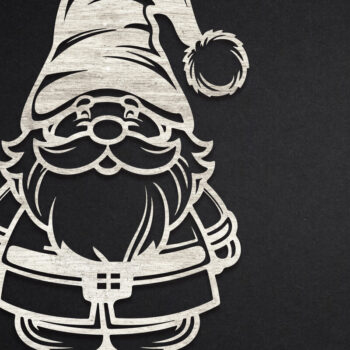 Intra απο ξύλο plywood 3mm-4mm πάχος Χριστουγεννιάτικο Gnome Δίασταση 15x15 cm INTRAFABR-109817555 - Image 1