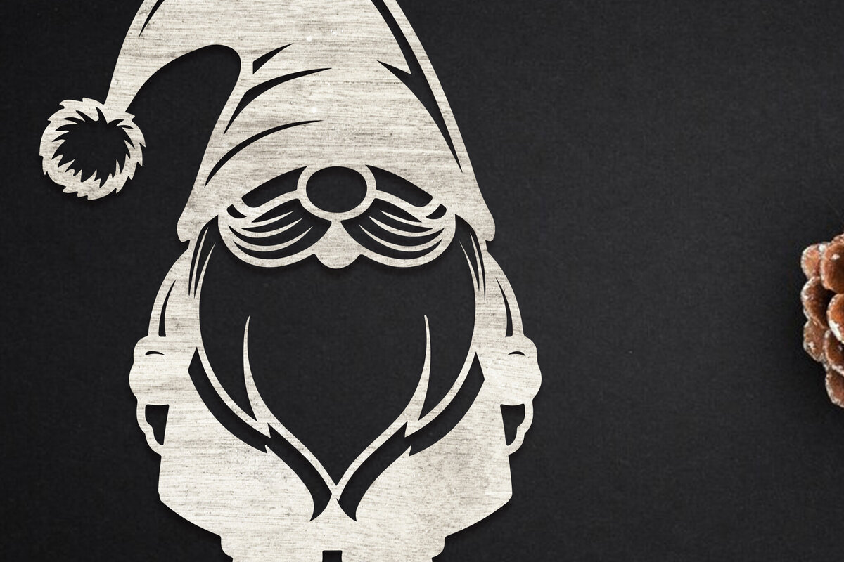 Intra απο ξύλο plywood 3mm-4mm πάχος Χριστουγεννιάτικο Gnome Δίασταση 15x15 cm INTRAFABR-109817561