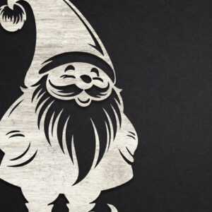 Intra απο ξύλο plywood 3mm-4mm πάχος Χριστουγεννιάτικο Gnome Δίασταση 15x15 cm INTRAFABR-109817569