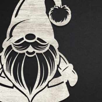 Intra απο ξύλο plywood 3mm-4mm πάχος Χριστουγεννιάτικο Gnome Δίασταση 15x15 cm INTRAFABR-110235183 - Image 6