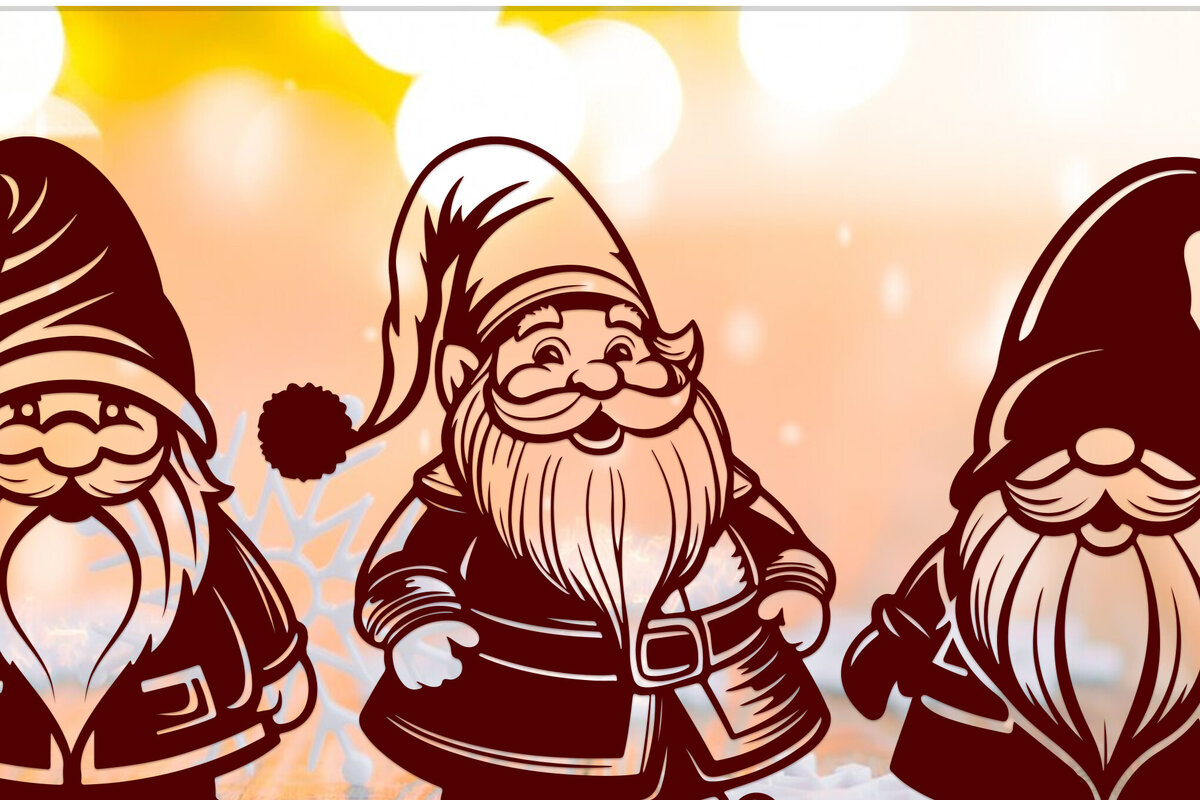 Intra απο ξύλο plywood 3mm-4mm πάχος Χριστουγεννιάτικο Gnome Δίασταση 15x15 cm INTRAFABR-109981611