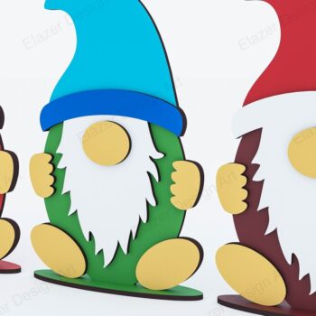 Intra απο ξύλο plywood 3mm-4mm πάχος Cut Christmas Gnome  Δίασταση 15x15 cm INTRAFABR-80367943 - Image 2