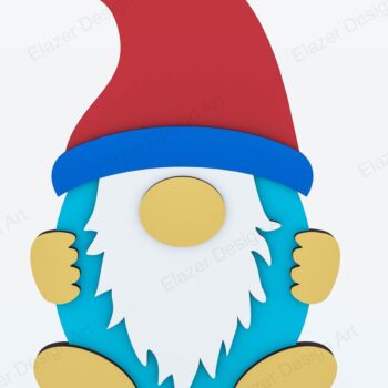 Intra απο ξύλο plywood 3mm-4mm πάχος Cut Christmas Gnome  Δίασταση 15x15 cm INTRAFABR-80367943 - Image 3