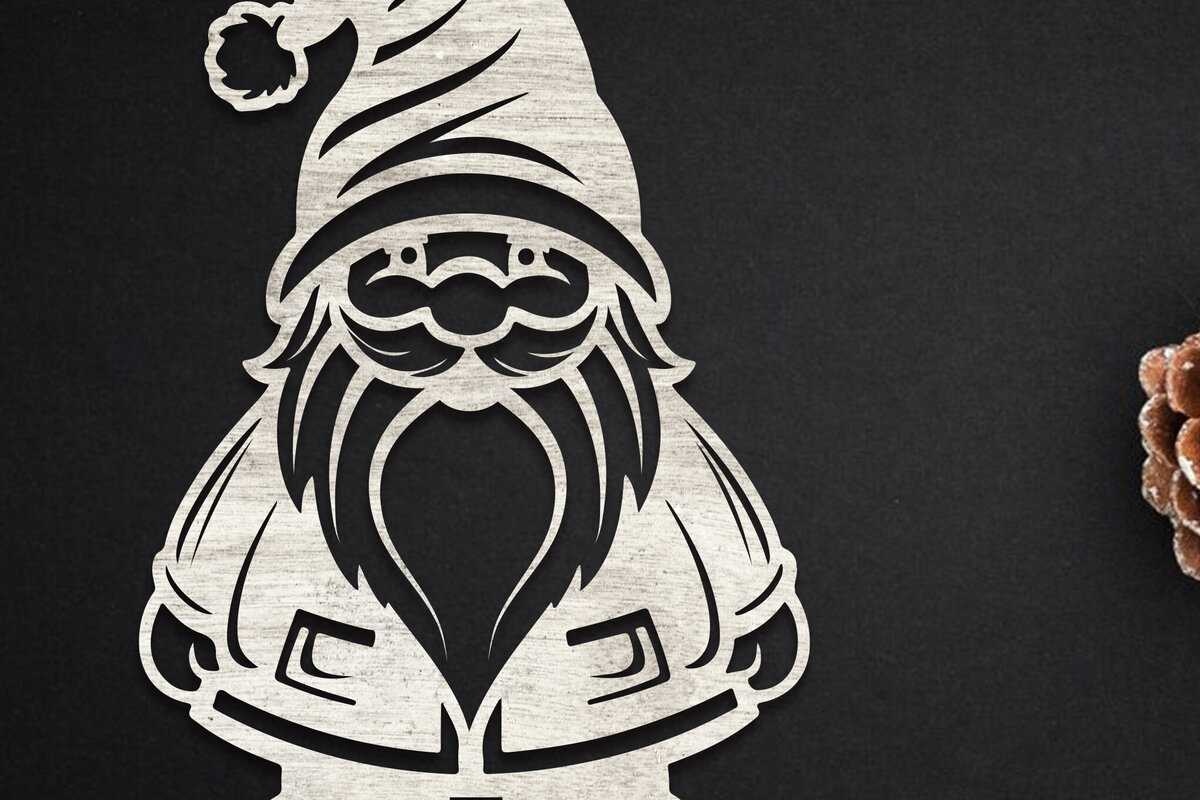 Intra απο ξύλο plywood 3mm-4mm πάχος Χριστουγεννιάτικο Gnome Δίασταση 15x15 cm INTRAFABR-109817510