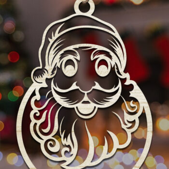 Intra απο ξύλο plywood 3mm-4mm πάχος στολίδι με χριστουγεννιάτικο Gnome  Δίασταση 8x8 cm INTRAFABR-110121259 - Image 3