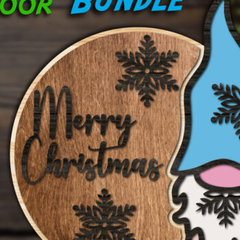 Intra απο ξύλο plywood 3mm-4mm πάχος Χριστουγεννιάτικο Gnome Mega Δίασταση 40x40 cm INTRAFABR-48673677 - Image 2