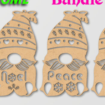 Intra απο ξύλο plywood 3mm-4mm πάχος Χριστουγεννιάτικο Gnome Mega Δίασταση 40x40 cm INTRAFABR-48673677 - Image 8