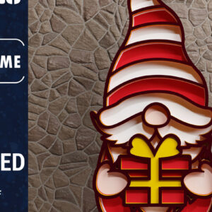 Intra απο ξύλο plywood 3mm-4mm πάχος Χριστουγεννιάτικο Gnome πολυστρωματικό χαρτί κοπής Δίασταση 1200x1200 cm INTRAFABR-73249857