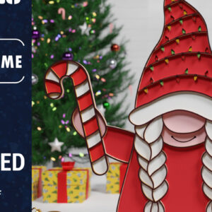 Intra απο ξύλο plywood 3mm-4mm πάχος Χριστουγεννιάτικο Gnome πολυστρωματικό χαρτί κοπής Δίασταση 1500x1500 cm INTRAFABR-74041835