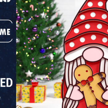 Intra απο ξύλο plywood 3mm-4mm πάχος Χριστουγεννιάτικο Gnome Multilayered PaperCut Δίασταση 1500x1500 cm INTRAFABR-75511531 - Image 1