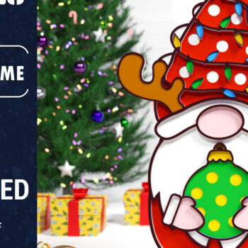 Intra απο ξύλο plywood 3mm-4mm πάχος Χριστουγεννιάτικο Gnome Multilayered PaperCut Δίασταση 1500x1500 cm INTRAFABR-75652782 - Image 1