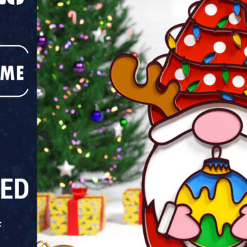 Intra απο ξύλο plywood 3mm-4mm πάχος Χριστουγεννιάτικο Gnome Multilayered PaperCut Δίασταση 1500x1500 cm INTRAFABR-75687393 - Image 1