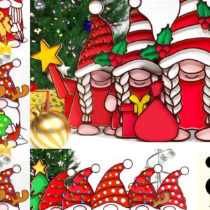 Intra απο ξύλο plywood 3mm-4mm πάχος Χριστουγεννιάτικο Gnome Multilayered PaperCut Δίασταση 1500x1500 cm INTRAFABR-75791849