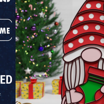 Intra απο ξύλο plywood 3mm-4mm πάχος Christmas Gnome Multilayered PaperCut Bu Δίασταση 1500x1500 cm INTRAFABR-75511662 - Image 2