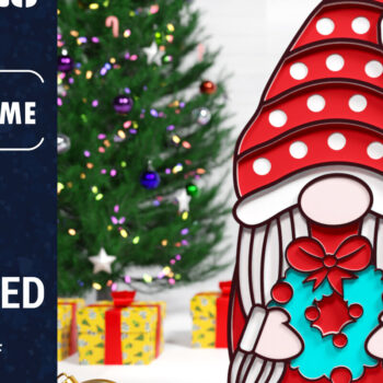 Intra απο ξύλο plywood 3mm-4mm πάχος Christmas Gnome Multilayered PaperCut Bu Δίασταση 1500x1500 cm INTRAFABR-75511662 - Image 3