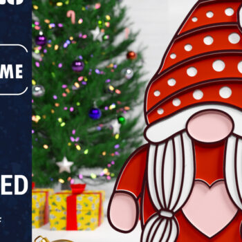 Intra απο ξύλο plywood 3mm-4mm πάχος Christmas Gnome Multilayered PaperCut Bu Δίασταση 1500x1500 cm INTRAFABR-75348168 - Image 2