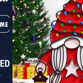 Intra απο ξύλο plywood 3mm-4mm πάχος Christmas Gnome Multilayered PaperCut Bu Δίασταση 1500x1500 cm INTRAFABR-75348168 - Image 3