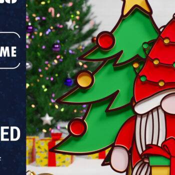 Intra απο ξύλο plywood 3mm-4mm πάχος Christmas Gnome Multilayered PaperCut Bu Δίασταση 1500x1500 cm INTRAFABR-75348168 - Image 4