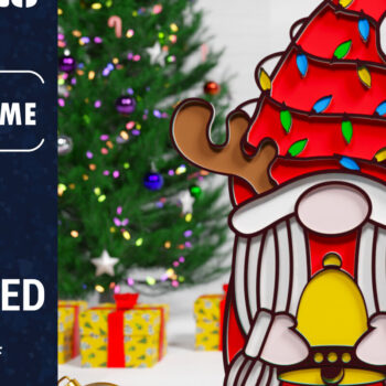 Intra απο ξύλο plywood 3mm-4mm πάχος Christmas Gnome Multilayered PaperCut Bu Δίασταση 1500x1500 cm INTRAFABR-75348168 - Image 5