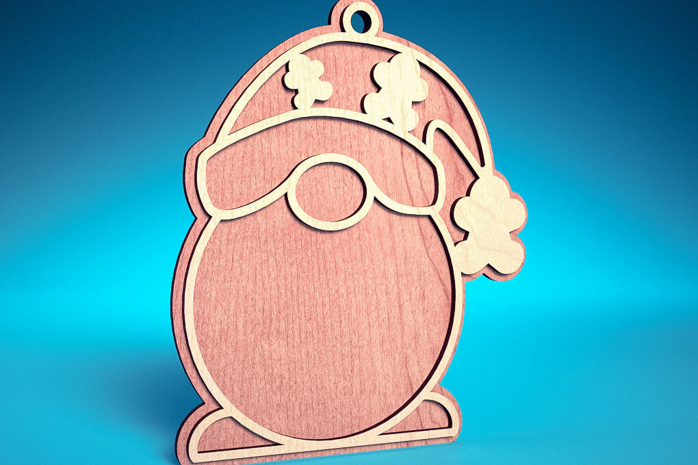 Intra απο ξύλο plywood 3mm-4mm πάχος Κόψιμο με λέιζερ Χριστουγεννιάτικη διακοσμητική κάρτα Δίασταση 8x8 cm INTRAFABR-75820625