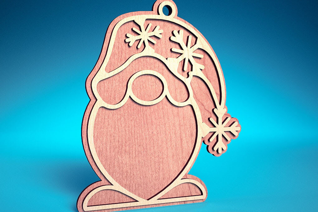 Intra απο ξύλο plywood 3mm-4mm πάχος Κόψιμο με λέιζερ Χριστουγεννιάτικη διακοσμητική κάρτα Δίασταση 8x8 cm INTRAFABR-75820410