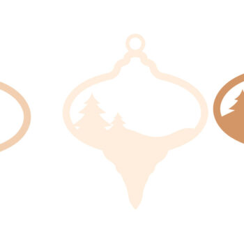 Intra απο ξύλο plywood 3mm-4mm πάχος Χριστουγεννιάτικο στολίδι Gnome, κομμένη διακόσμηση Δίασταση 3x4 cm INTRAFABR-83728383 - Image 3