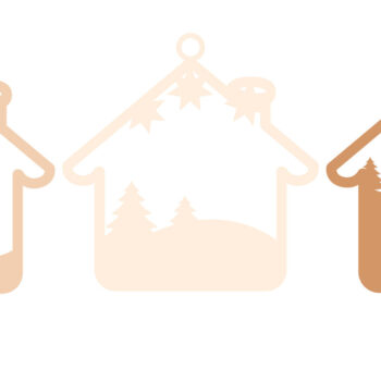 Intra απο ξύλο plywood 3mm-4mm πάχος Χριστουγεννιάτικο Gnome, Στολίδι Διακόσμηση Δίασταση 3x4 cm INTRAFABR-83394569 - Image 3