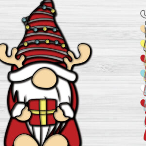 Intra απο ξύλο plywood 3mm-4mm πάχος Χριστουγεννιάτικο Gnome Χαρτί Κοπή Δίασταση 1200x1200 cm INTRAFABR-51541848