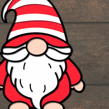 Intra απο ξύλο plywood 3mm-4mm πάχος Χριστουγεννιάτικο Gnome Χαρτί κοπής Δίασταση 1500x1500 cm INTRAFABR-107661771 - Image 1