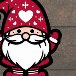 Intra απο ξύλο plywood 3mm-4mm πάχος Χριστουγεννιάτικο Gnome Χαρτί κοπής Δίασταση 1500x1500 cm INTRAFABR-107727386