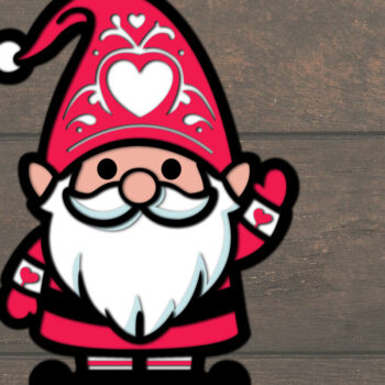 Intra απο ξύλο plywood 3mm-4mm πάχος Χριστουγεννιάτικο Gnome Χαρτί κοπής Δίασταση 1500x1500 cm INTRAFABR-107727390 - Image 1