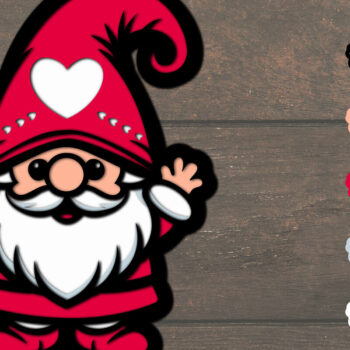 Intra απο ξύλο plywood 3mm-4mm πάχος Χριστουγεννιάτικο Gnome Χαρτί κοπής Δίασταση 1500x1500 cm INTRAFABR-107727395 - Image 1