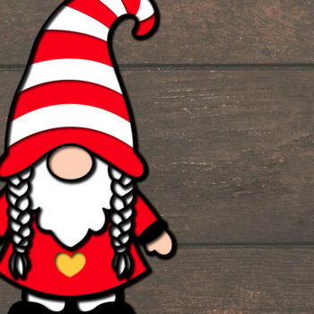 Intra απο ξύλο plywood 3mm-4mm πάχος Χριστουγεννιάτικο Gnome Χαρτί κοπής Δίασταση 1500x1500 cm INTRAFABR-107661770 - Image 1