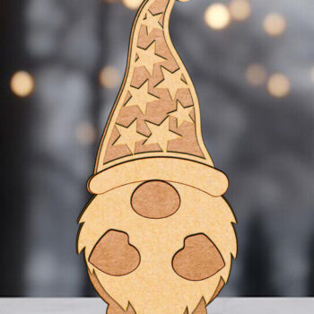 Intra απο ξύλο plywood 3mm-4mm πάχος Χριστουγεννιάτικο στοιχειό με βάση Δίασταση 3x3 cm INTRAFABR-119508071 - Image 1