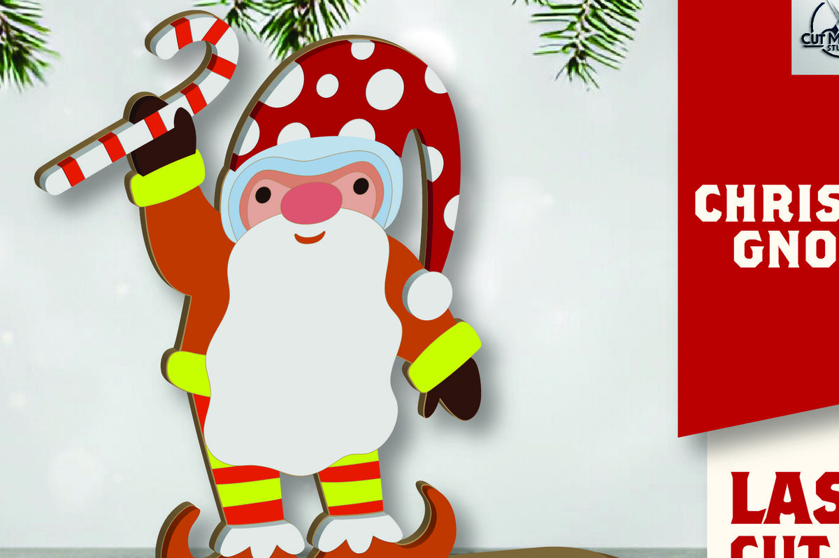 Intra απο ξύλο plywood 3mm-4mm πάχος Christmas Gnomes Δίασταση 15x15 cm INTRAFABR-109699866