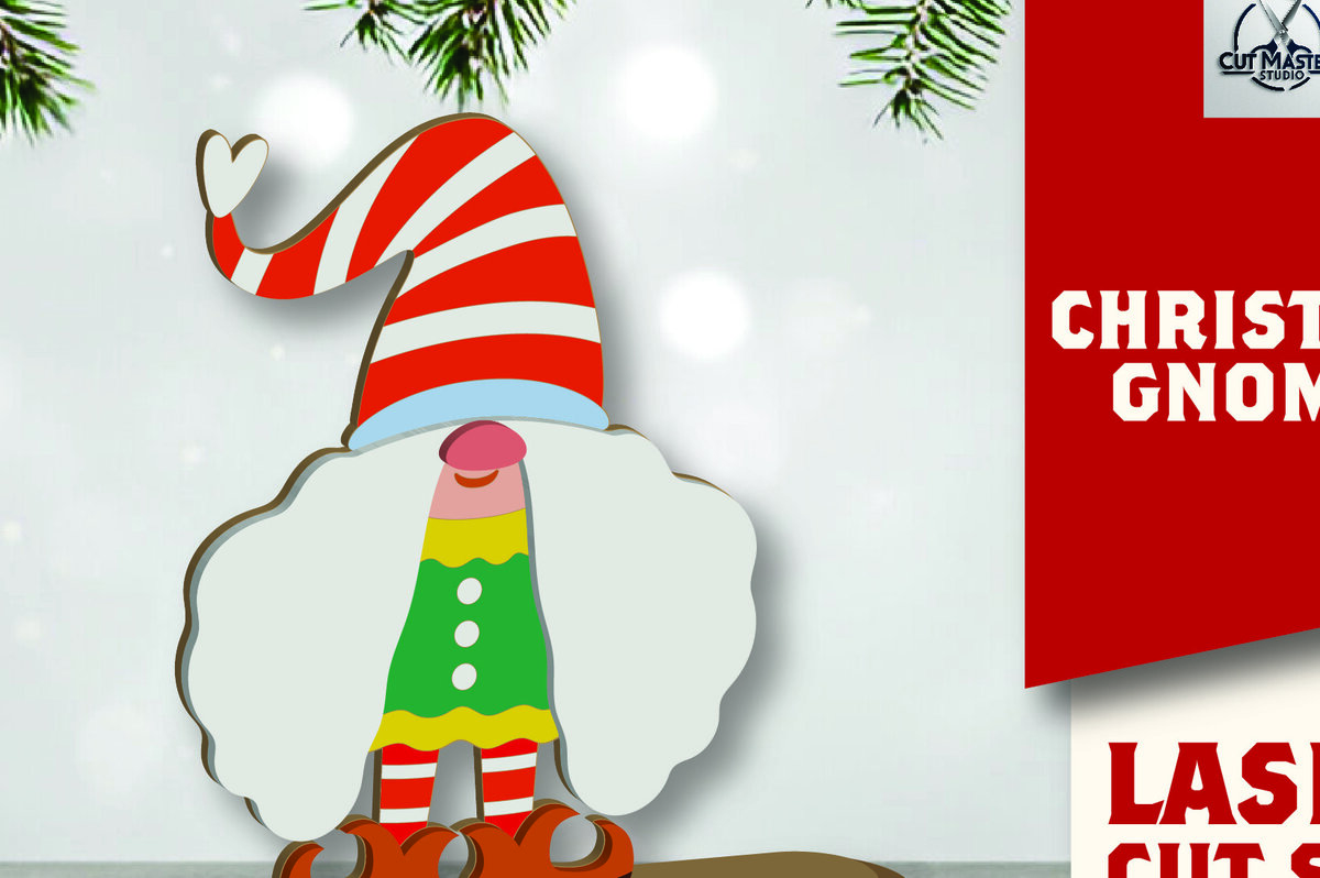 Intra απο ξύλο plywood 3mm-4mm πάχος Christmas Gnomes Δίασταση 15x15 cm INTRAFABR-109625161