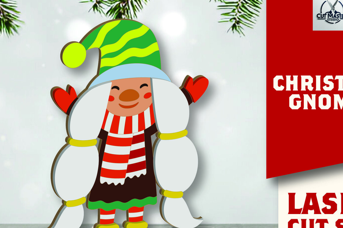 Intra απο ξύλο plywood 3mm-4mm πάχος Christmas Gnomes Δίασταση 15x15 cm INTRAFABR-109625308