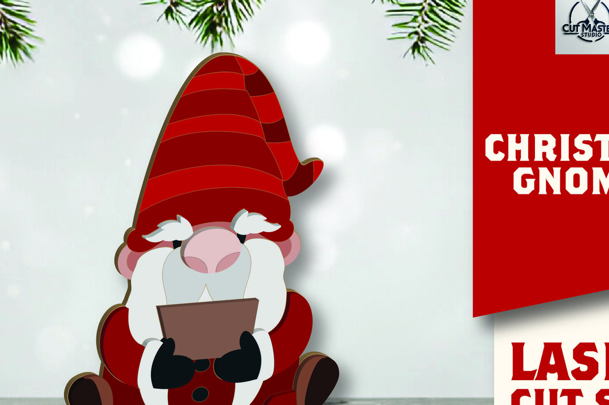 Intra απο ξύλο plywood 3mm-4mm πάχος Christmas Gnomes Δίασταση 15x15 cm INTRAFABR-109625326