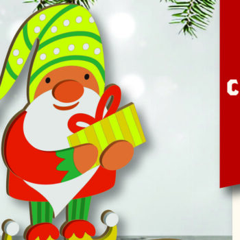 Intra απο ξύλο plywood 3mm-4mm πάχος Christmas Gnomes Δίασταση 15x15 cm INTRAFABR-109625392 - Image 1