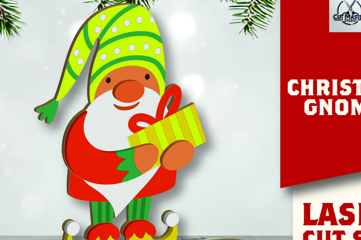 Intra απο ξύλο plywood 3mm-4mm πάχος Christmas Gnomes Δίασταση 15x15 cm INTRAFABR-109625392