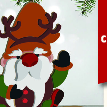 Intra απο ξύλο plywood 3mm-4mm πάχος Christmas Gnomes Δίασταση 15x15 cm INTRAFABR-109699759 - Image 1