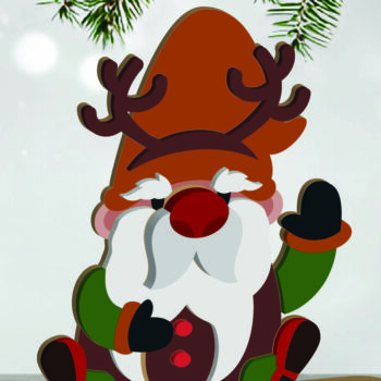 Intra απο ξύλο plywood 3mm-4mm πάχος Christmas Gnomes Δίασταση 15x15 cm INTRAFABR-109699759 - Image 2