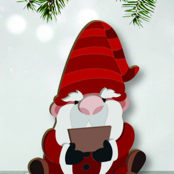 Intra απο ξύλο plywood 3mm-4mm πάχος Cut Christmas Gnomes  Δίασταση 15x15 cm INTRAFABR-109700399 - Image 6