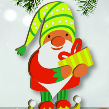 Intra απο ξύλο plywood 3mm-4mm πάχος Cut Christmas Gnomes  Δίασταση 15x15 cm INTRAFABR-109700399 - Image 7