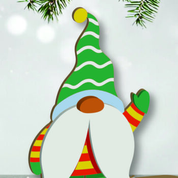 Intra απο ξύλο plywood 3mm-4mm πάχος Cut Christmas Gnomes  Δίασταση 15x15 cm INTRAFABR-109700399 - Image 11