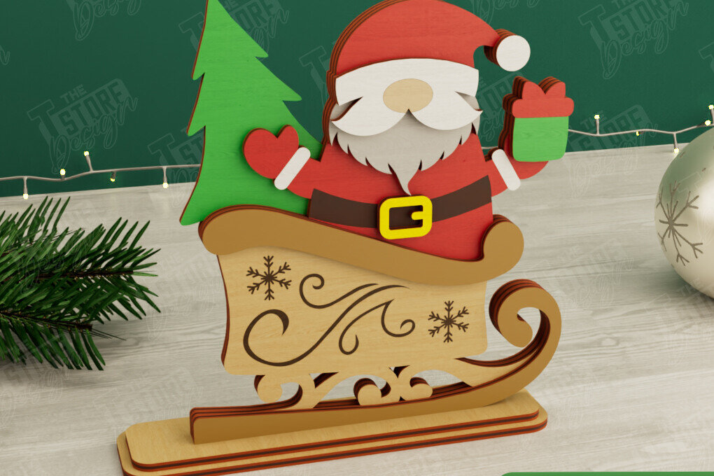 Intra απο ξύλο plywood 3mm-4mm πάχος Χριστουγεννιάτικα στοιχειά | Επιτραπέζιο αγαλματίδιο | CNC Δίασταση 15x15 cm INTRAFABR-106665474