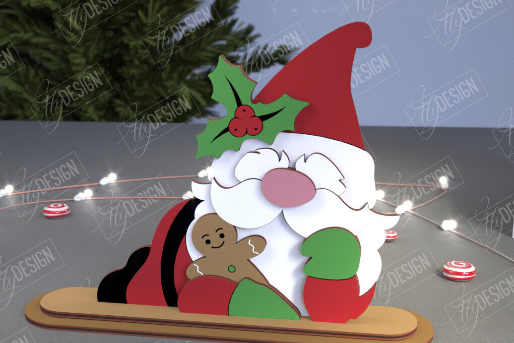 Intra απο ξύλο plywood 3mm-4mm πάχος Χριστουγεννιάτικα στοιχειά | Επιτραπέζιο αγαλματίδιο | CNC Δίασταση 15x15 cm INTRAFABR-107439630