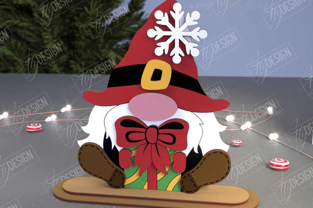 Intra απο ξύλο plywood 3mm-4mm πάχος Χριστουγεννιάτικα στοιχειά | Επιτραπέζιο αγαλματίδιο | CNC Δίασταση 15x15 cm INTRAFABR-107439792